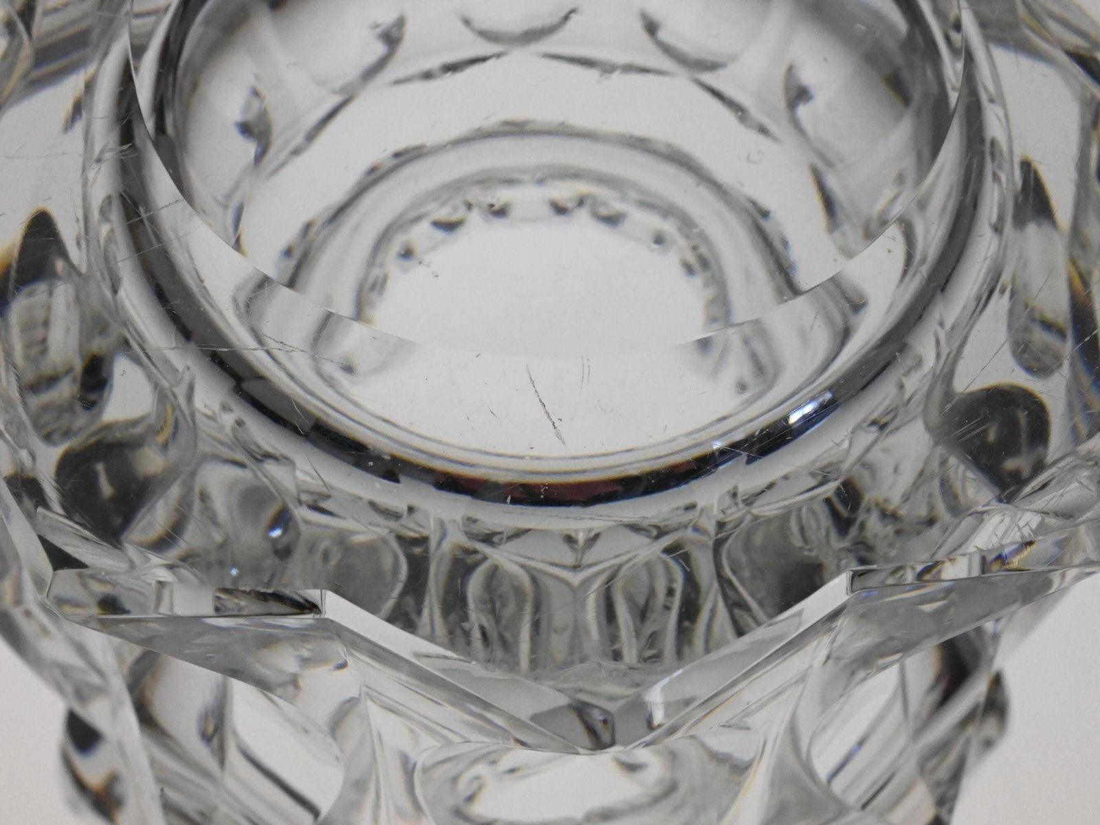 photo for sale Large Vintage Czech Glass Vase, Czech Glass Vase, Heavy Glass Vase, Old Glass Vase, Czech Vase, Czech Glass, Flower Vase, Mid Century Glass