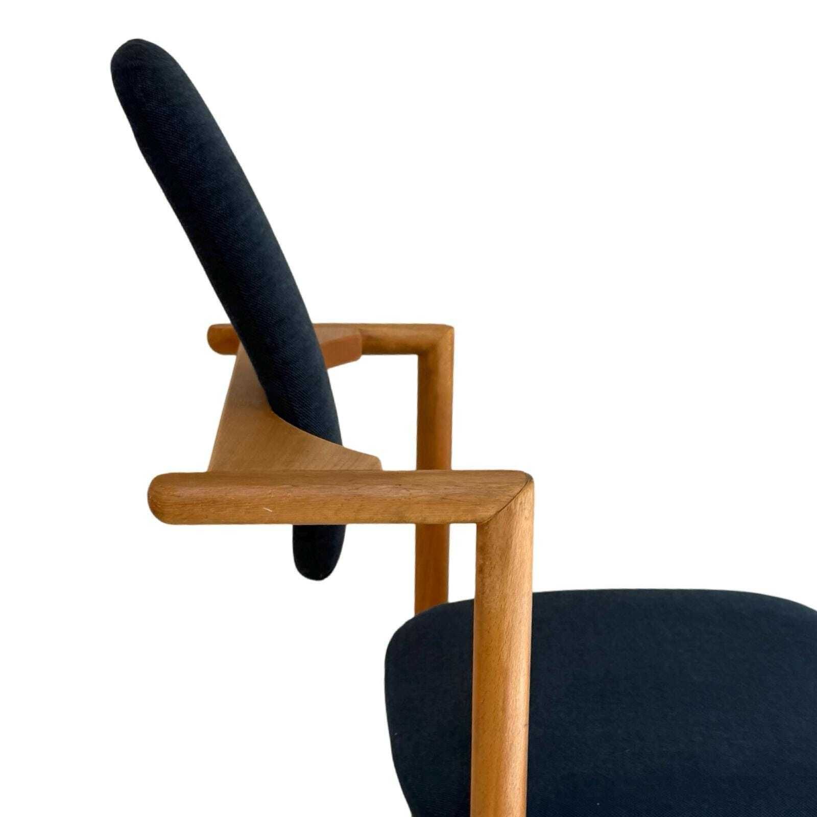 Peter Opsvik   Stokke   Flysit   Ergonomically Shaped Rocking Chair   Blue Fabric Upholstery And Wooden Frame photo Furniture