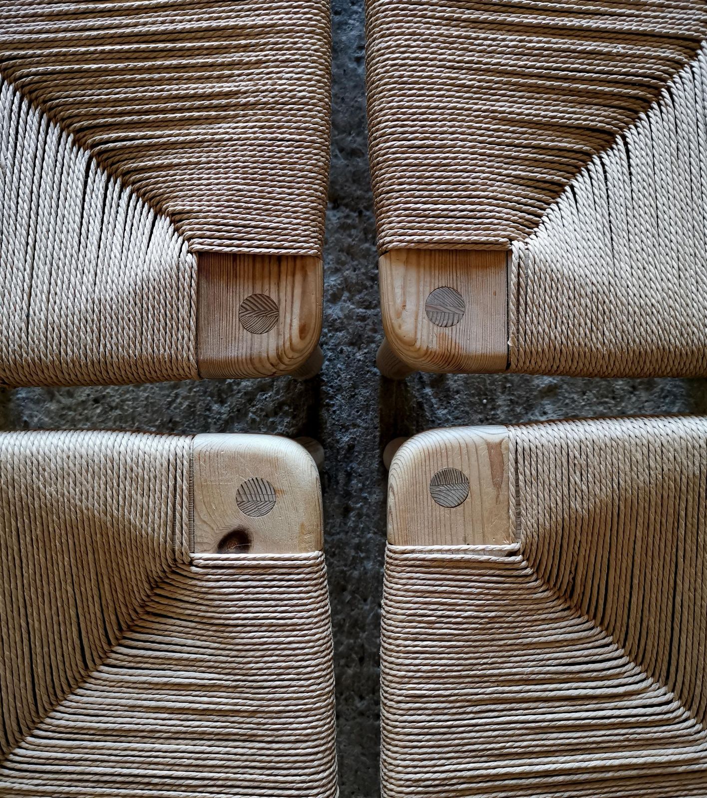 Rare Set Of Six Friis & Moltke Dining Chairs In Solid Oregon Pine. Denmark 1970s photo 6808.0