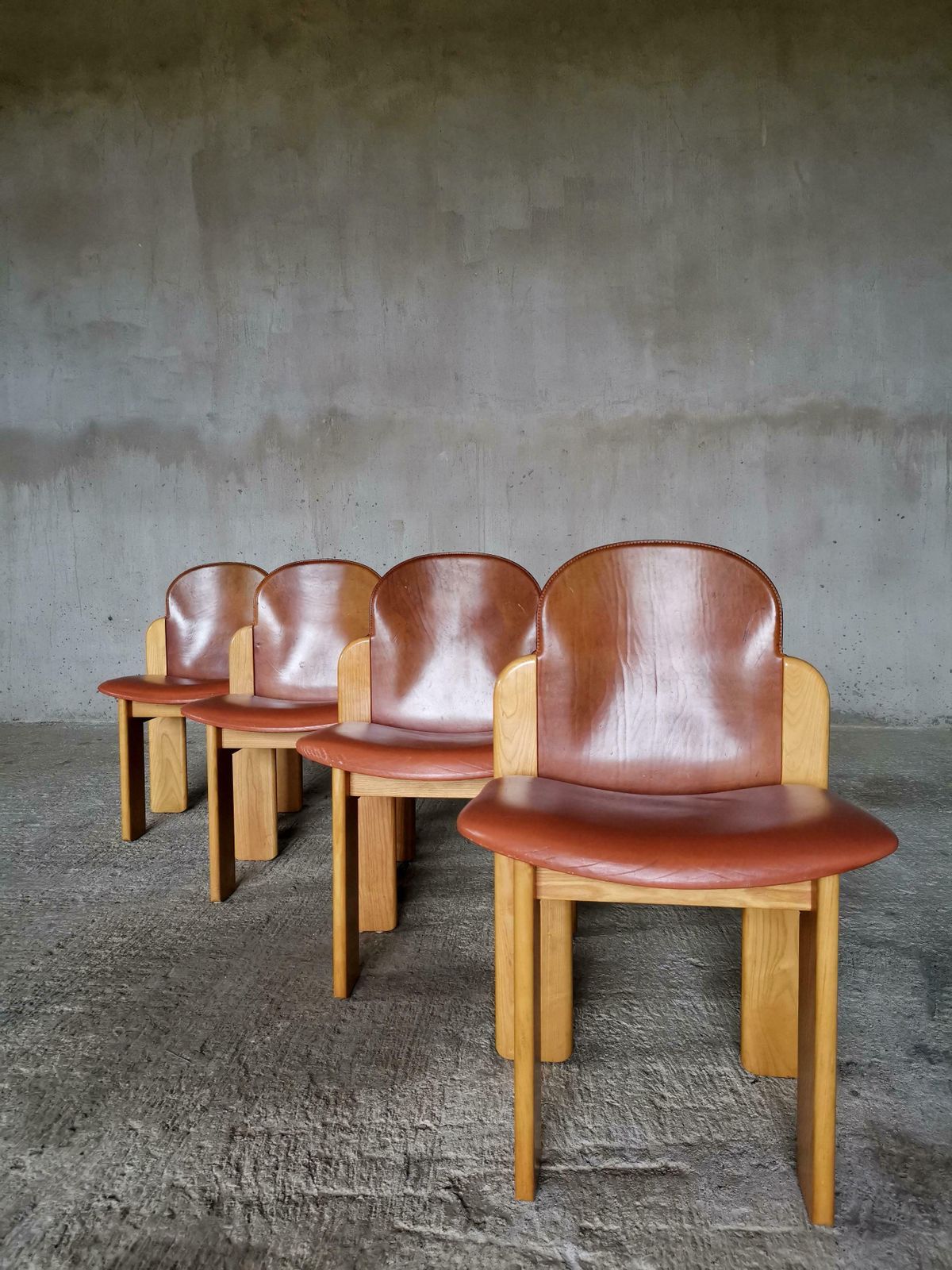 Set Of 4 Dining Chairs Design By Silvio Coppola For Fratelli Montina Italy 1970s photo for sale