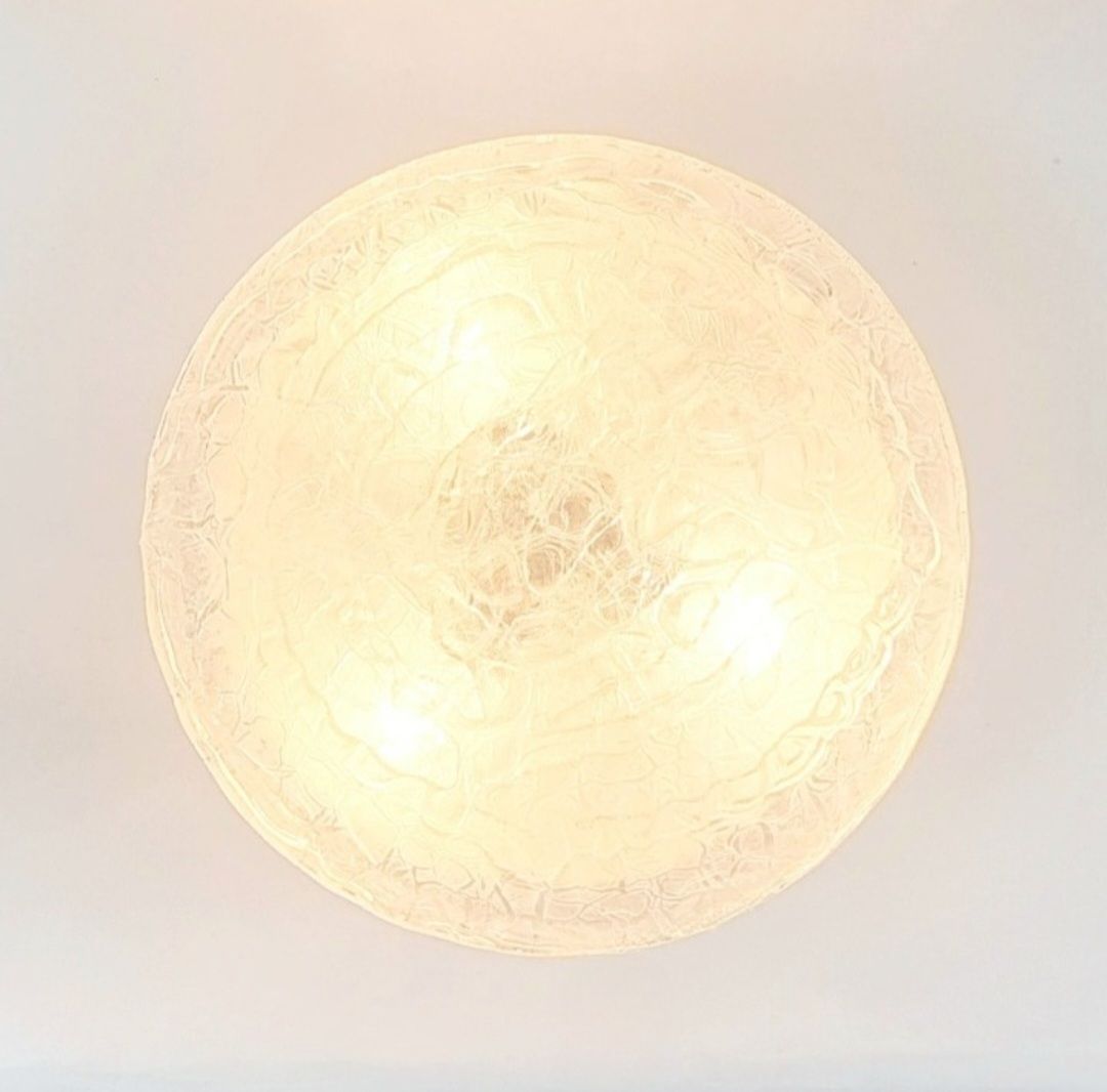 Grote Mid Century Murano Ijsglas Plafondlamp Van Doria Leuchten, Duitsland, Jaren 1960 photo vintage