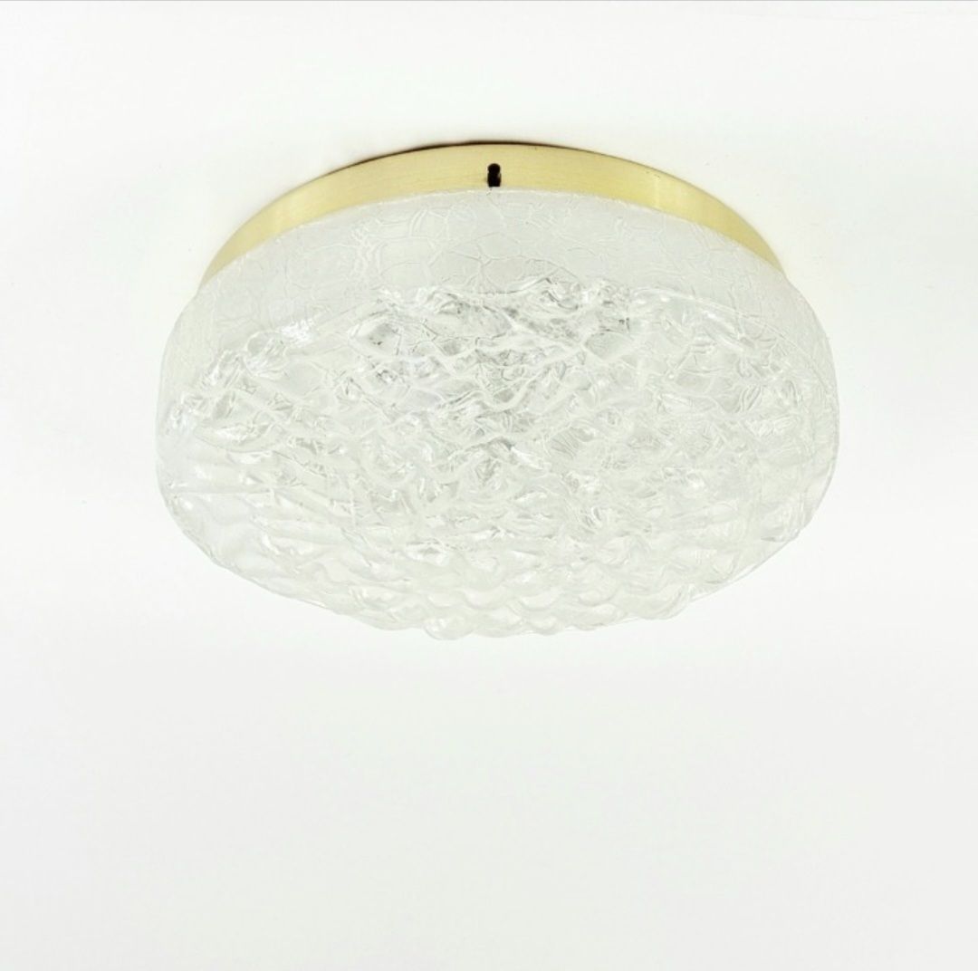 Grote Mid Century Murano Ijsglas Plafondlamp Van Doria Leuchten, Duitsland, Jaren 1960 photo furniture