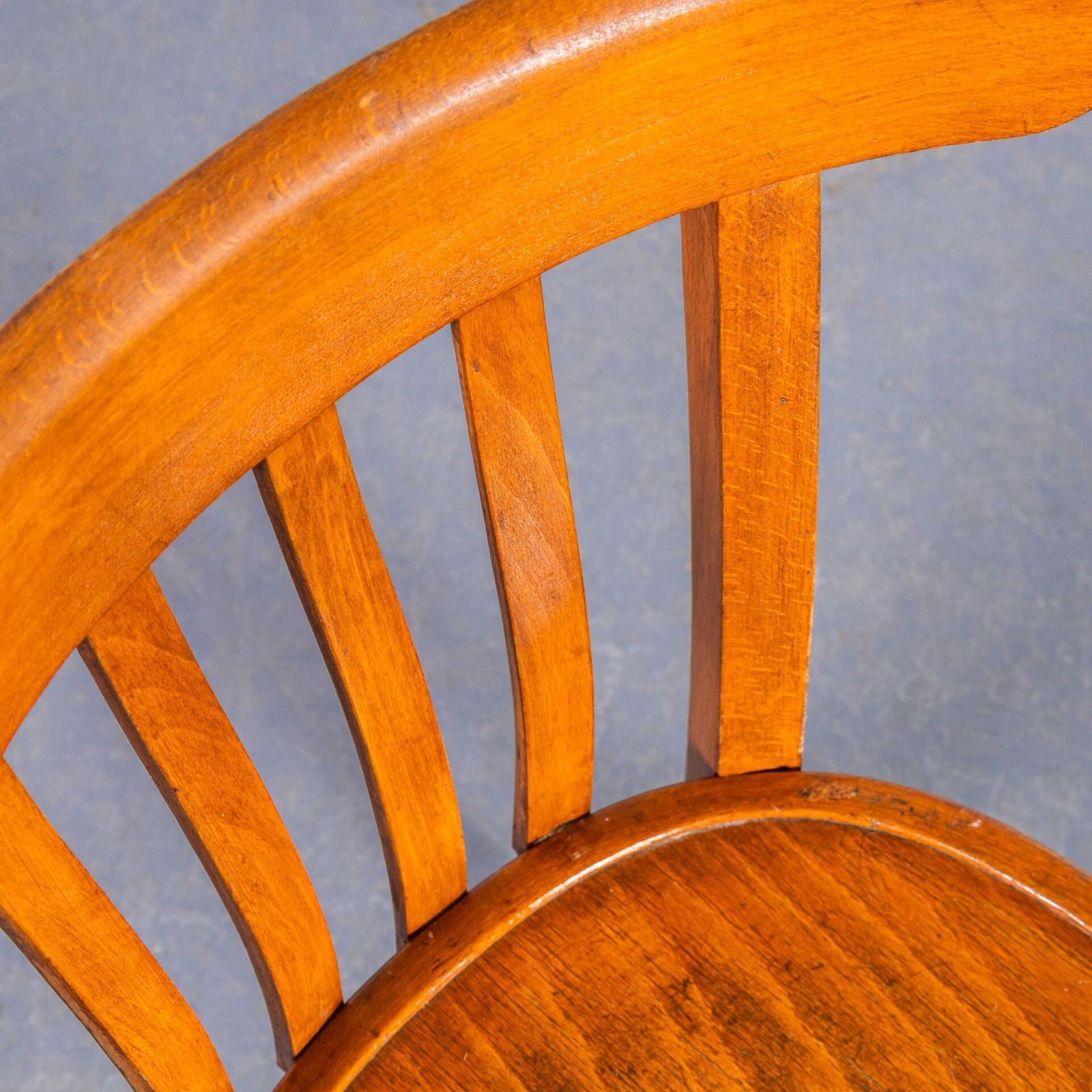 1950’s Luterma Honey Oak Bentwood Farmhouse Dining Chairs – Set Of Six photo vinterior