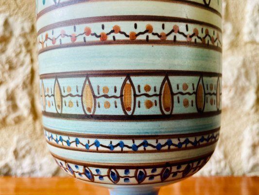 245.0 Mid Century Ceramic Vase By Louis Bacculini, Vallauris, 1960s photo
