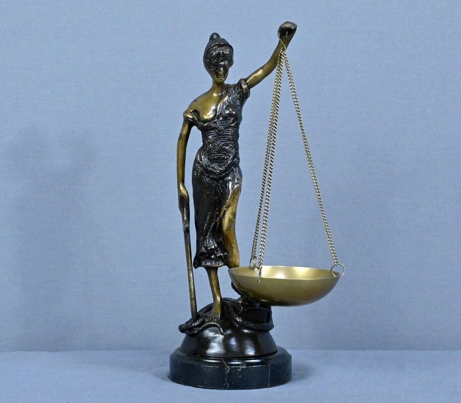 Bronze Allegory Of Justice, After C.Franchomme – Early 20th Century photo Home Decor