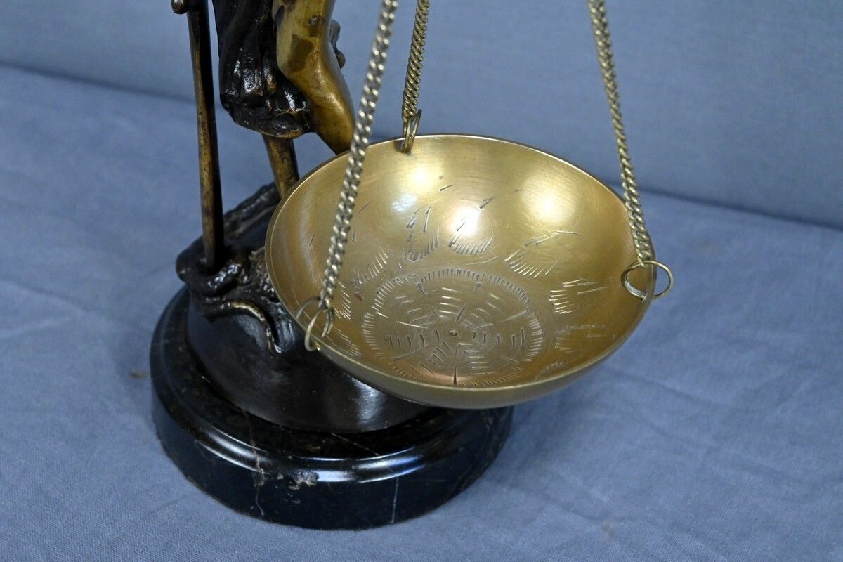 photo for sale Bronze Allegory Of Justice, After C.Franchomme – Early 20th Century