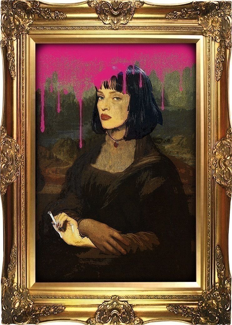 “Mona Wallace” – Pulp Fiction Collage Graffiti Art Print A2