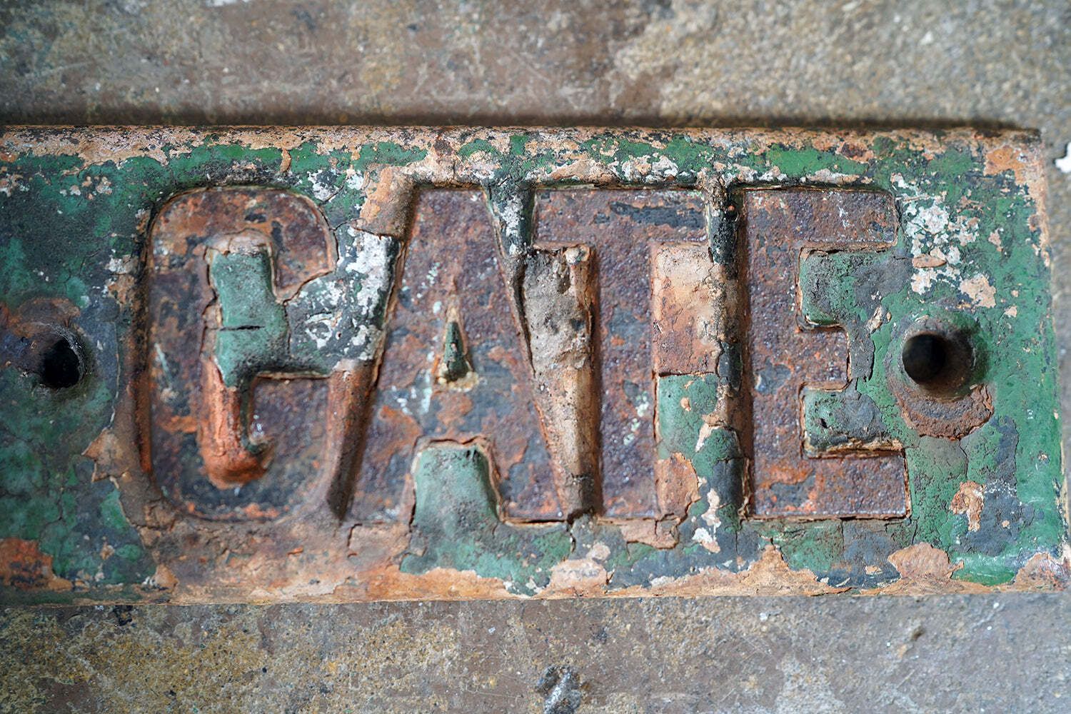 An Early 20thc London & Southwestern Railway Painted Cast Iron Sign; ‘Shut This Gate’ photo vintage