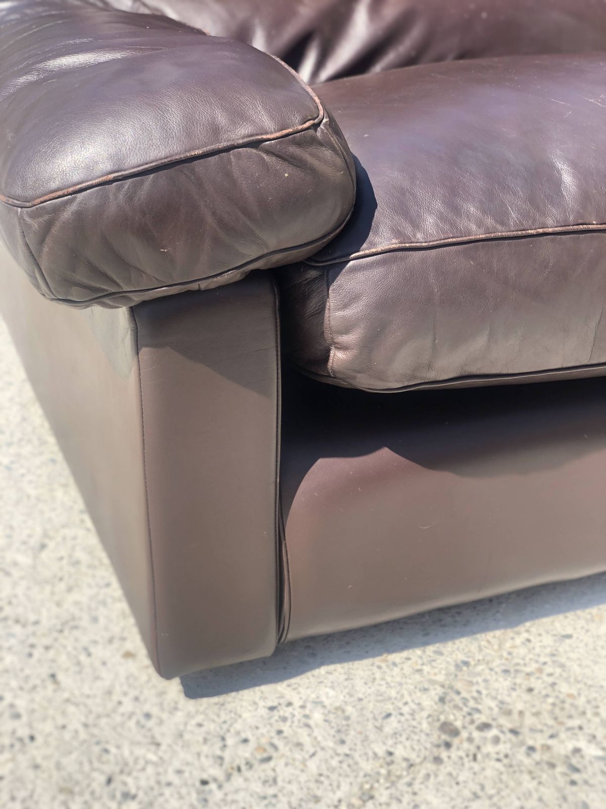 Leather Sofa Model "Petronio" By Tito Agnoli For Poltrona Frau 1970 photo vintage