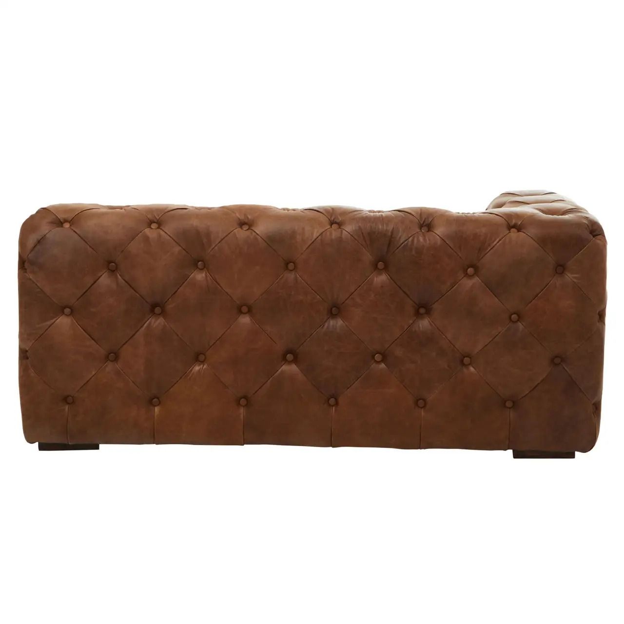 photo for sale Bespoke Modular Sectional Sofa, 13 Seats Total, Mid Century Modern Tufted Chesterfield Adaptation, Tan Aniline Leather
