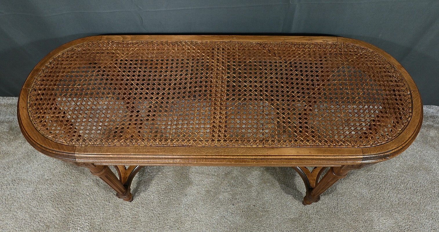 Walnut Piano Bench, Louis XVI Style – Late 19th Century photo for sale