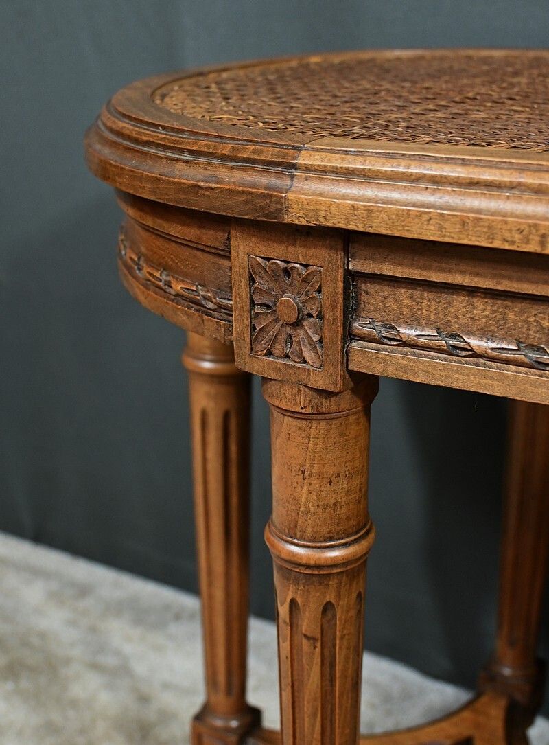 Walnut Piano Bench, Louis XVI Style – Late 19th Century photo vintage