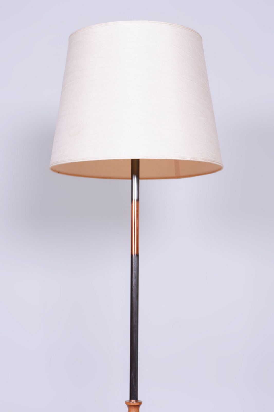 Restored Mid Century Floor Lamp, Steel, Copper, Czech, 1960s photo Lighting