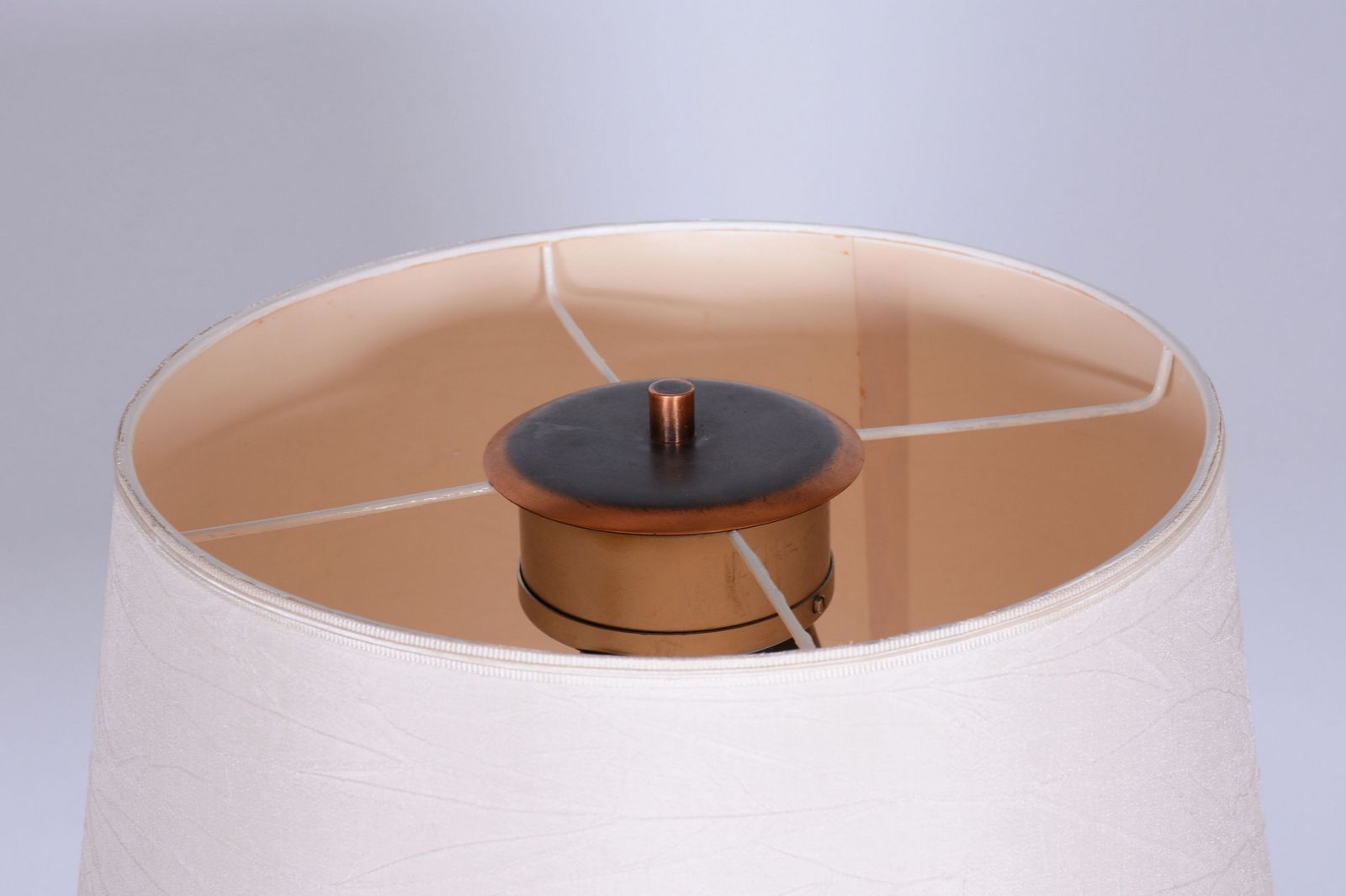 Restored Mid Century Floor Lamp, Steel, Copper, Czech, 1960s photo vinterior