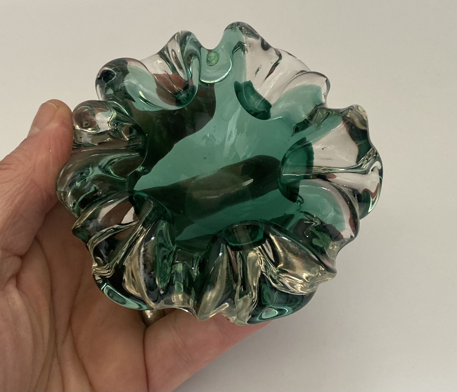 Vintage, 1960’s, Murano Sommerso, Italian Art Glass Bowl photo vinterior