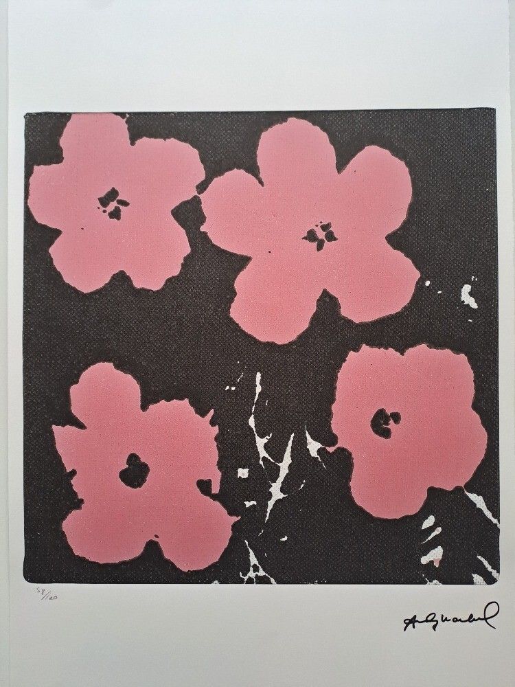 Andy Warhol Signed Flowers Certificate Leo Castelli