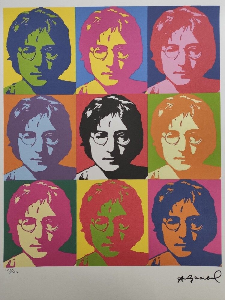 Andy Warhol “John Lennon” — Iconic Plate Signed Collector’s Print With Castelli Gallery Certificate