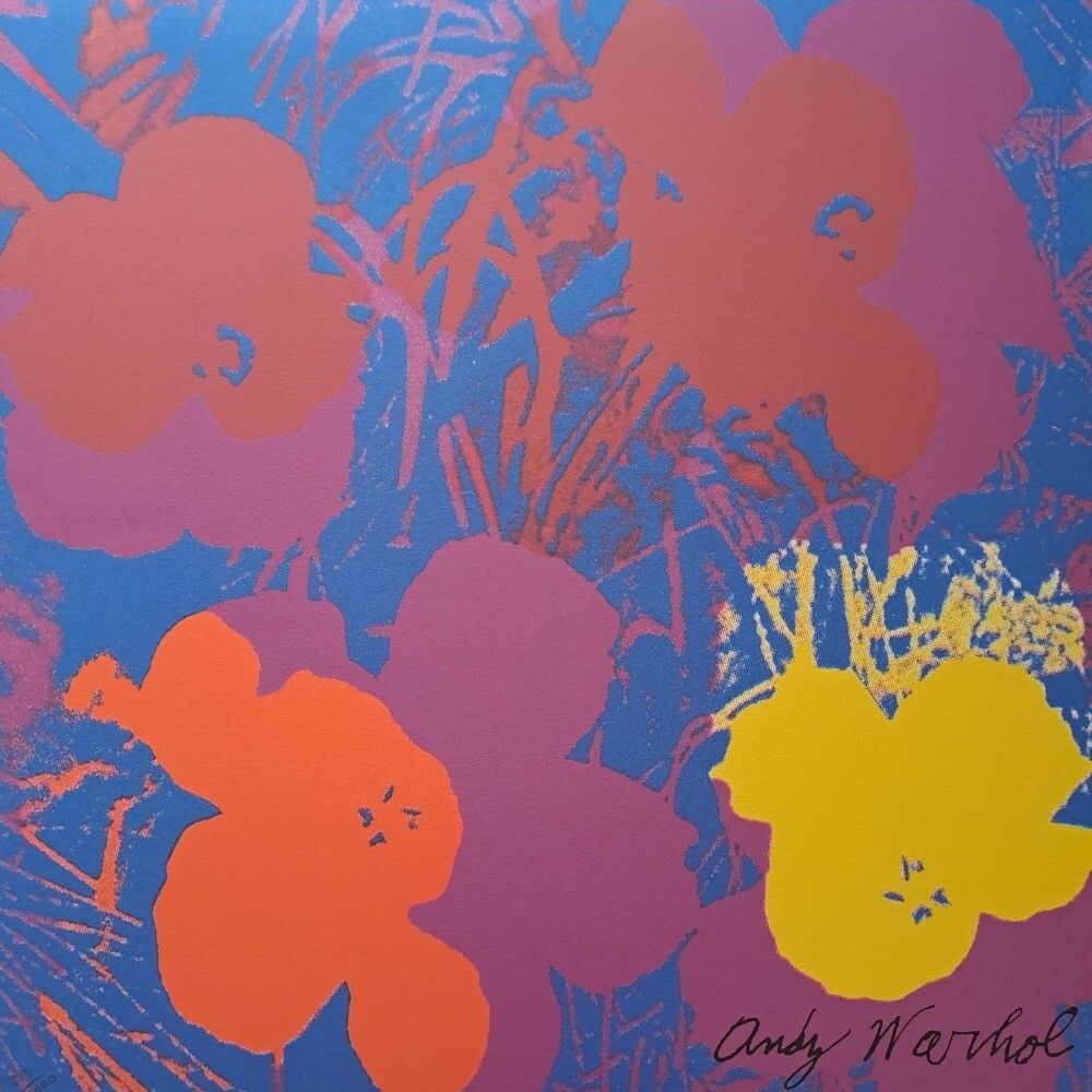 1980 Andy Warhol Signed Limited Edition Lithograph Flowers (Poppy)