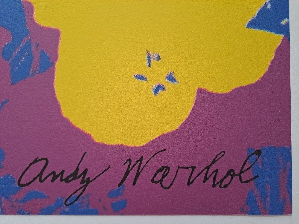 1980 Andy Warhol Signed Limited Edition Lithograph Flowers (Poppy) photo for sale