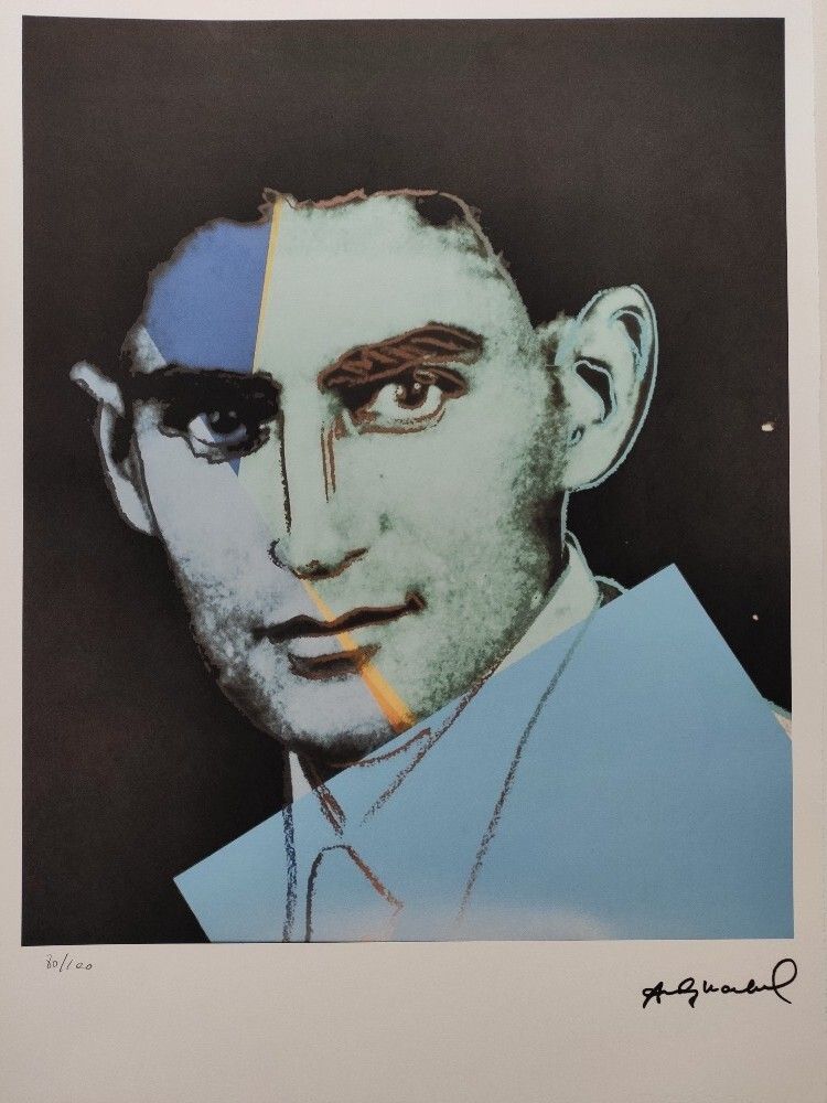 Andy Warhol Signed Lithograph Franz Kafka Certificate Leo Castelli