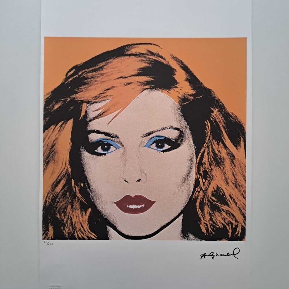 Andy Warhol Signed Lithograph Debbie Harry Certificate Leo Castelli photo furniture