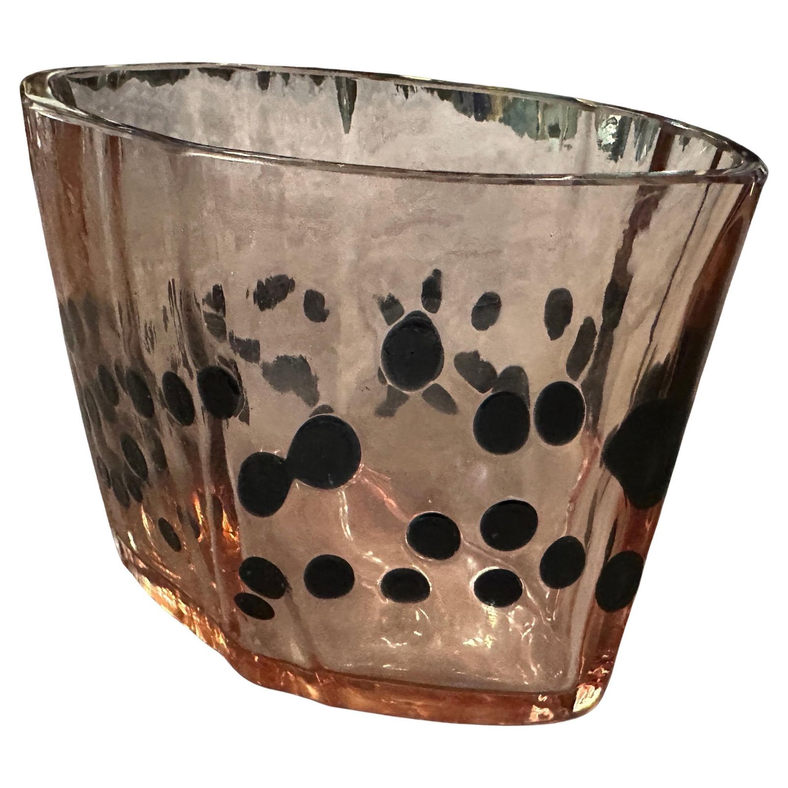 1960s Modern Purple And Black Murano Glass Vase By Fulvio Bianconi For Venini photo furniture