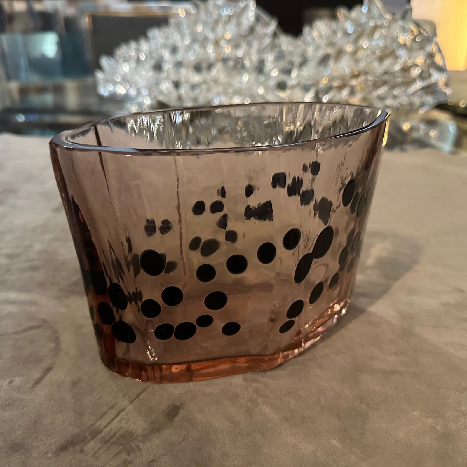 Home Decor 1960s Modern Purple And Black Murano Glass Vase By Fulvio Bianconi For Venini photo