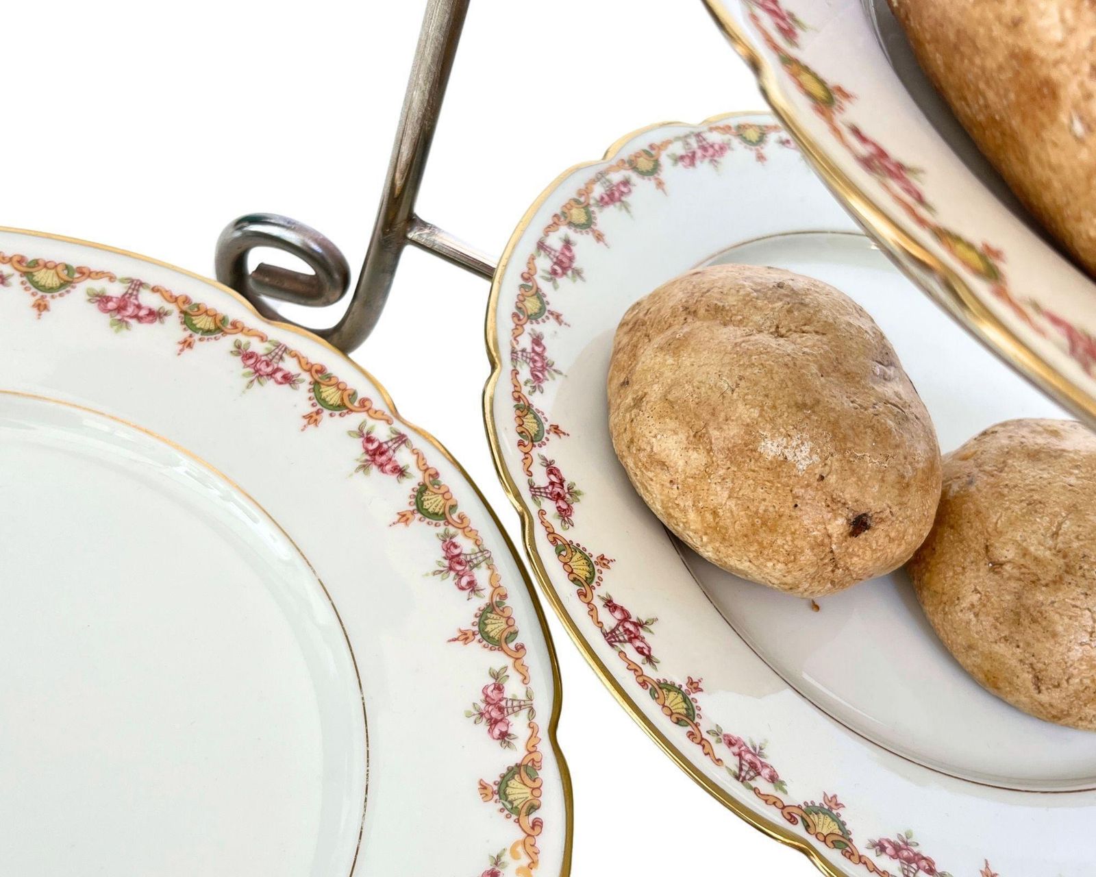 Cake Stand 3 Tier | 10 Pcs | Antique French Porcelain | 1918 photo furniture
