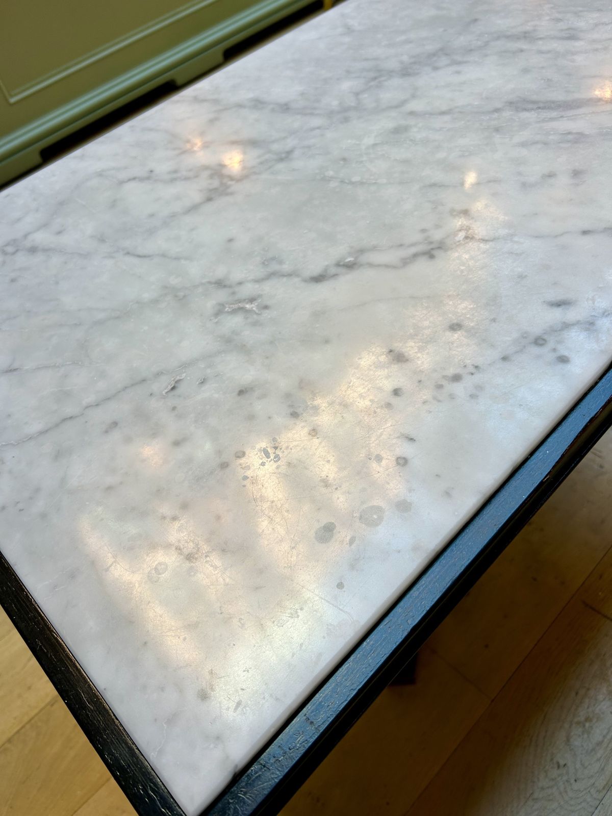 Marble & Black Wood Dining Tables – Bespoke From A High End London Hotel – Cafe/Restaurant/Bar/Home/Furniture photo vinterior