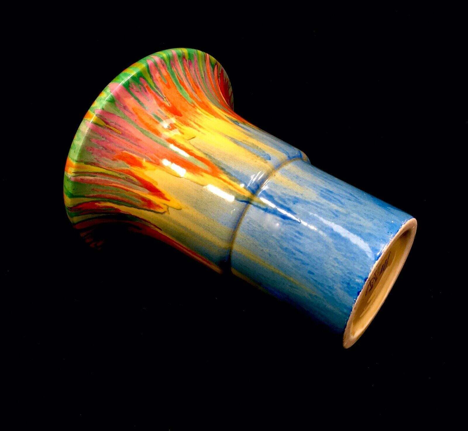 photo furniture Antique Clarice Cliff   Delecia 375 Archaic Vase Art Deco Pottery Bizarre C1930