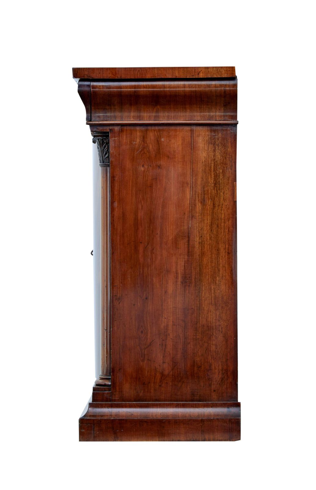 Mid 19th Century Danish Empire Mahogany Mirror On Cabinet photo buy