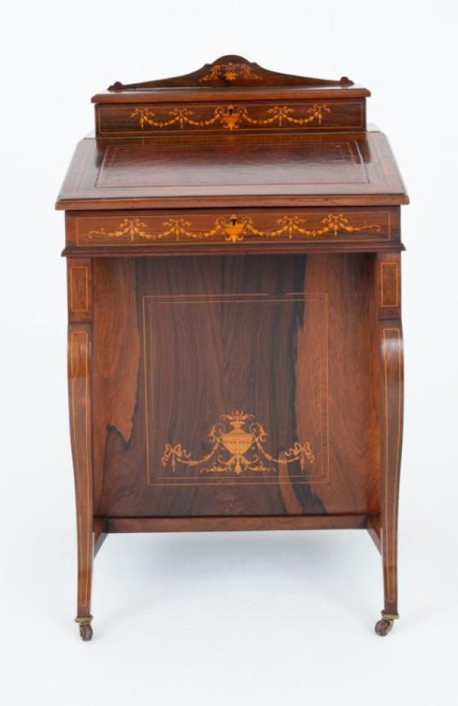 Sheraton Davenport Desk 1890 Mahogany Antique photo vinterior