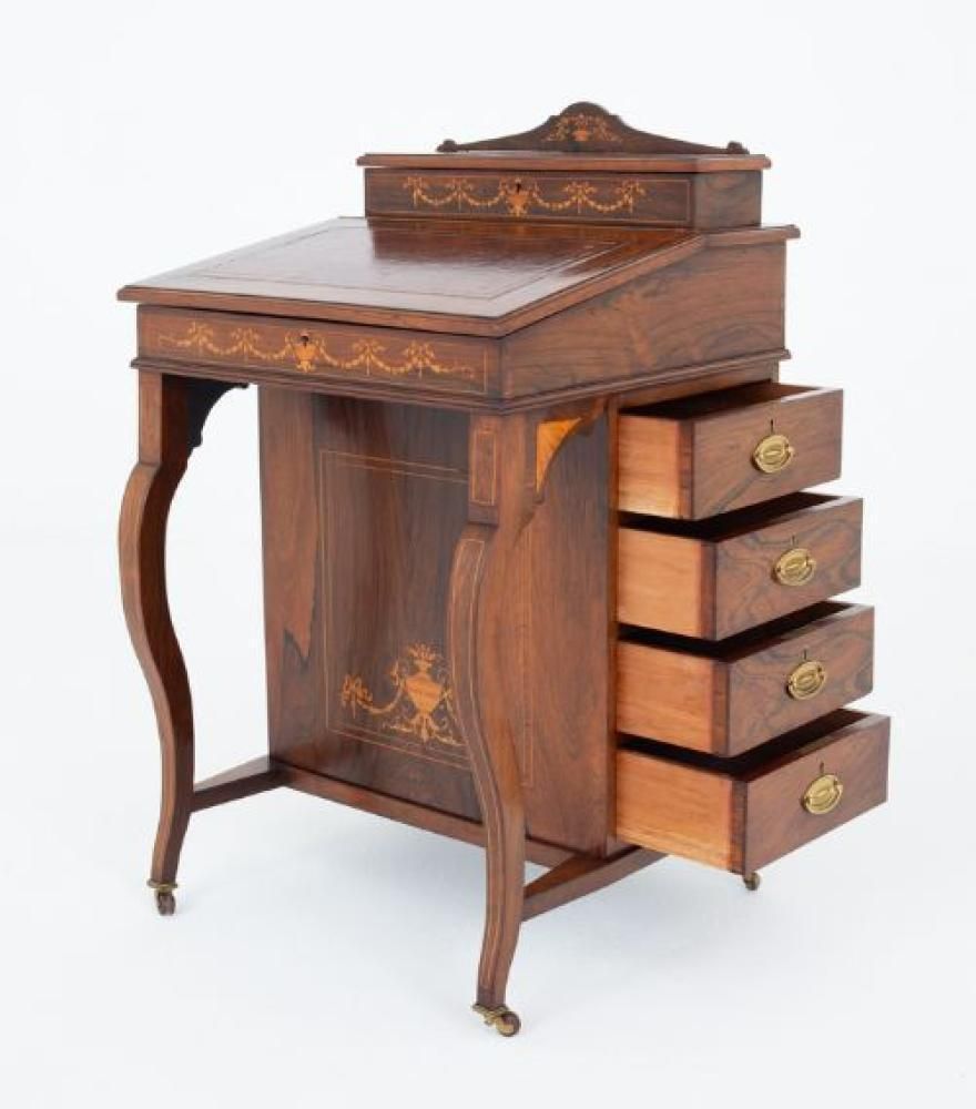 photo furniture Sheraton Davenport Desk 1890 Mahogany Antique