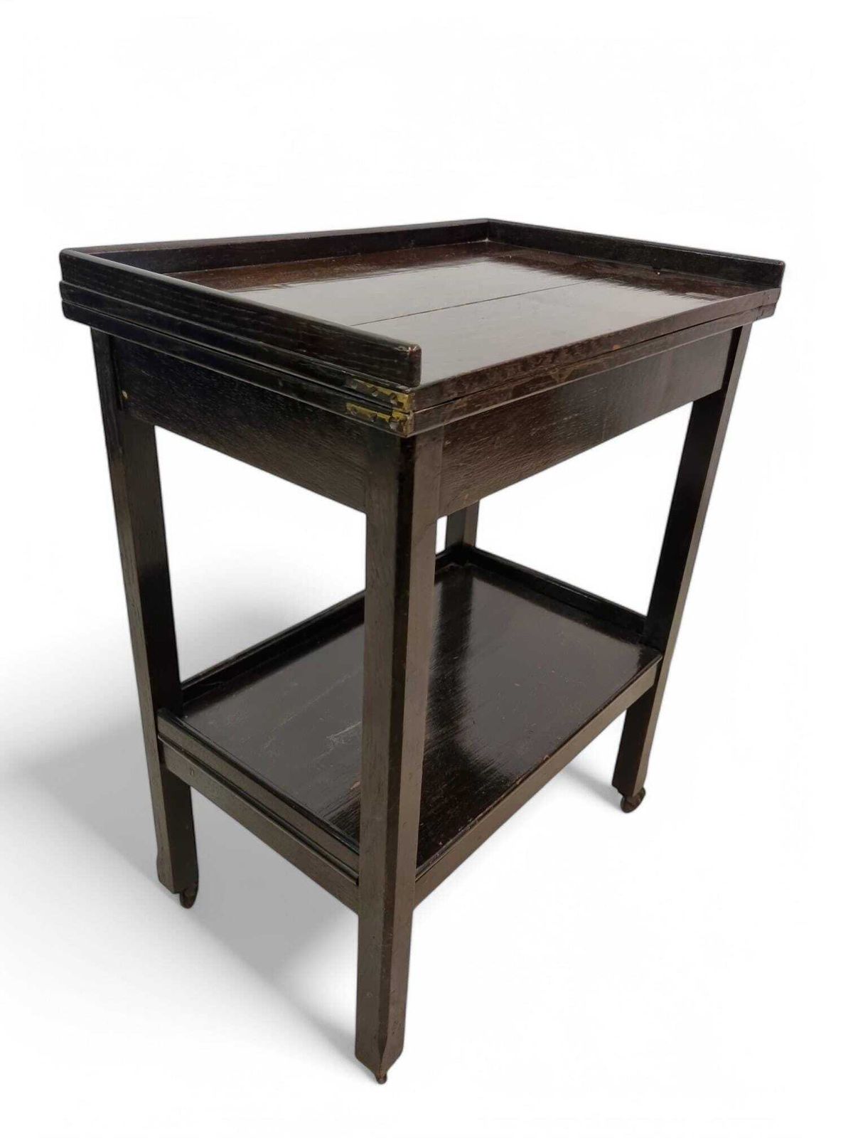Antique Edwardian Oak Tea Trolley / Two Levels / C1910 photo 220.0