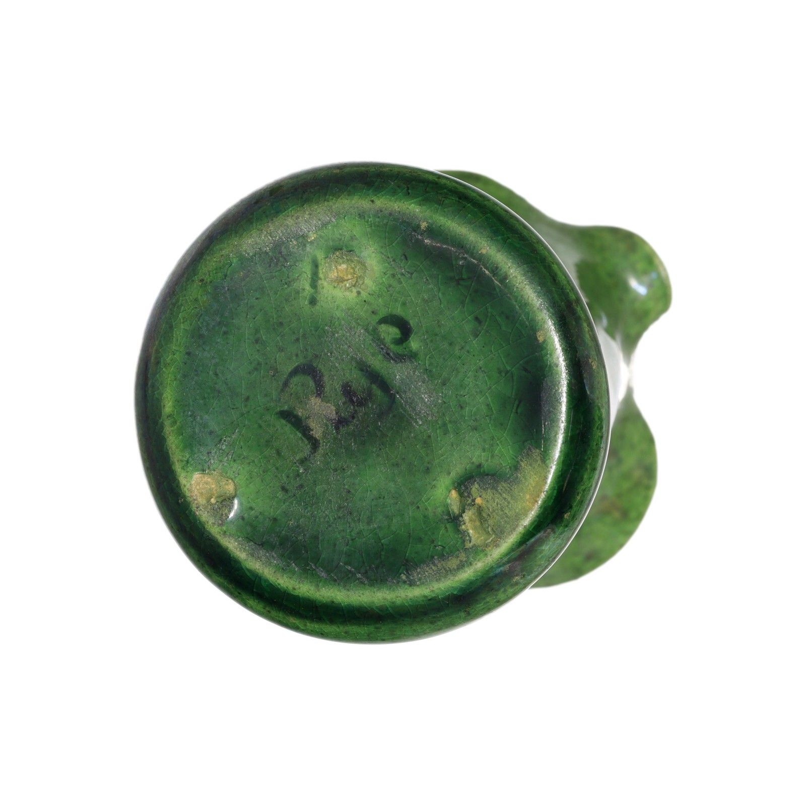 Rye Pottery Sussex Rustic Ware Miniature Green Lustre Twisted Tricorn Jug 2 3/4" photo Home Decor