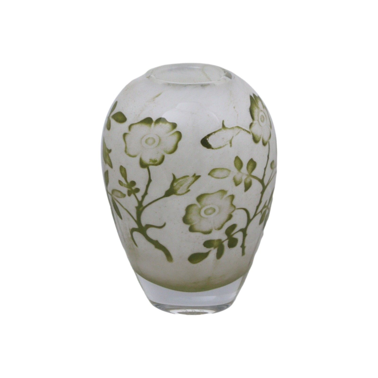 Kosta Boda Glass Olle Brozen Sweden Floating Flowers Graal Glass Vase 19cm photo furniture