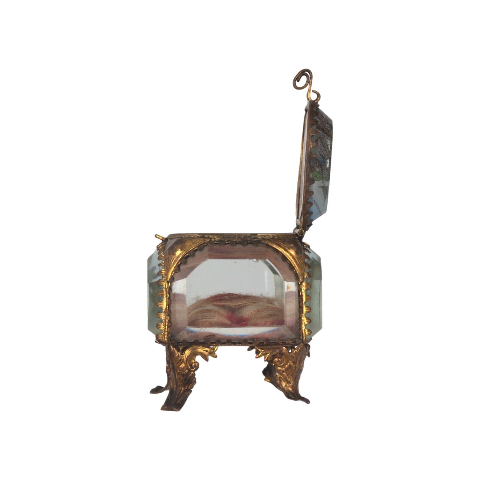 photo furniture Antique Ormolu Gilt Jewellery Box Casket Souvenir Franco British Exhibition 1908