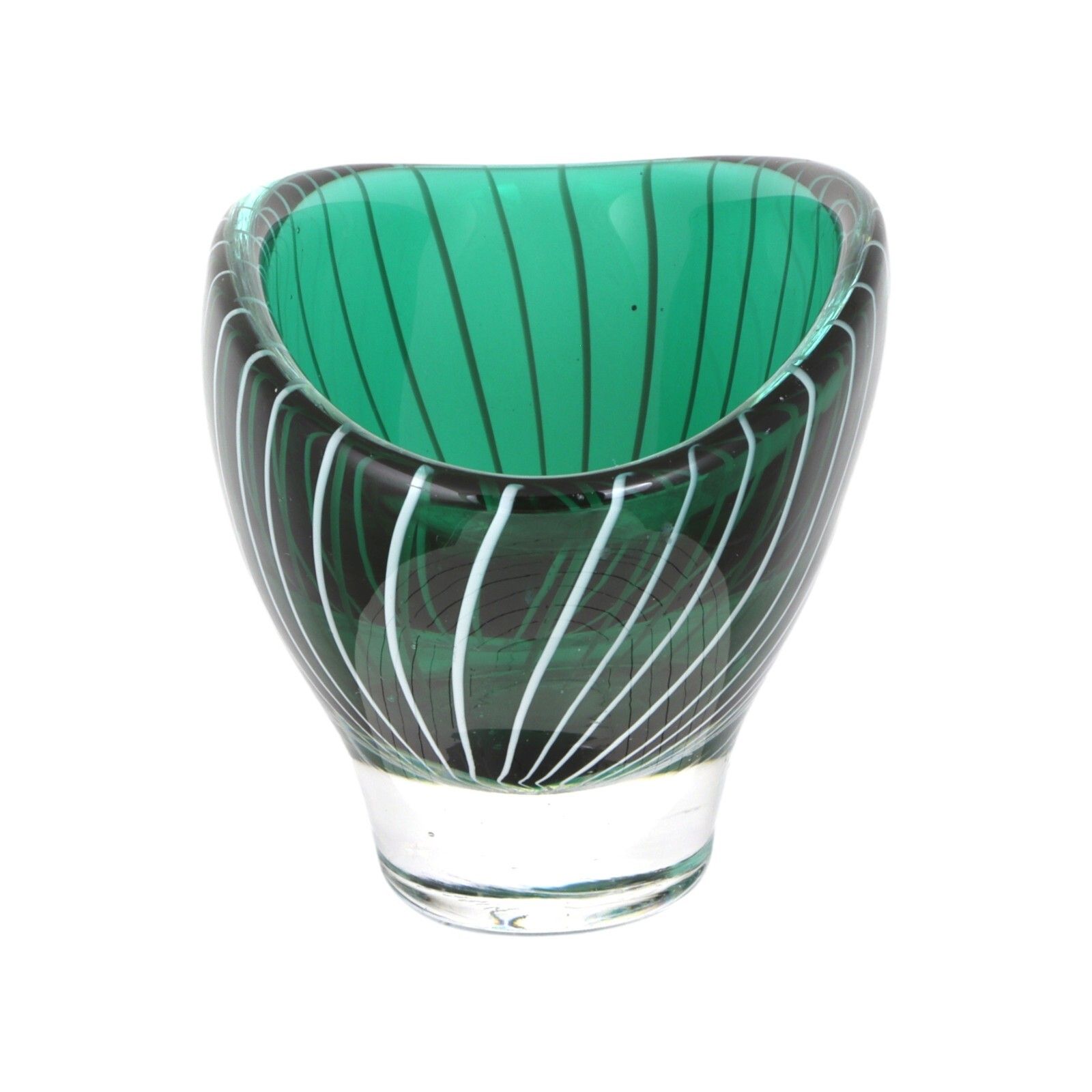 Kosta Boda Glass Vicke Lindstrand Sweden Zebra Bowl 3 1/4" Tall Lh1058 1950's photo furniture