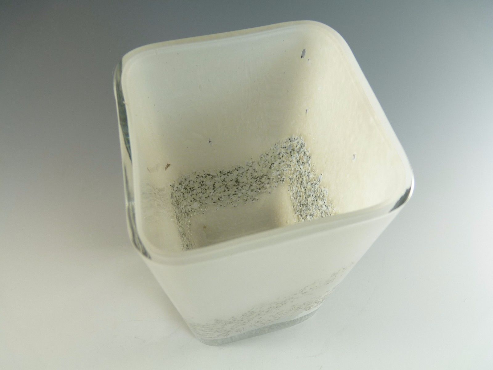 Randsfjord Glass Torbjørn Torgersen Norway Rare Square Vase Unsigned photo for sale