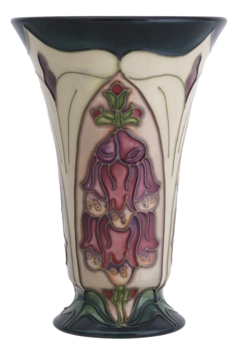 Moorcroft Pottery Foxglove Vase 6 1/8" (15.5cm) 1995 Rachel Bishop Design 2nd Q photo 225.0