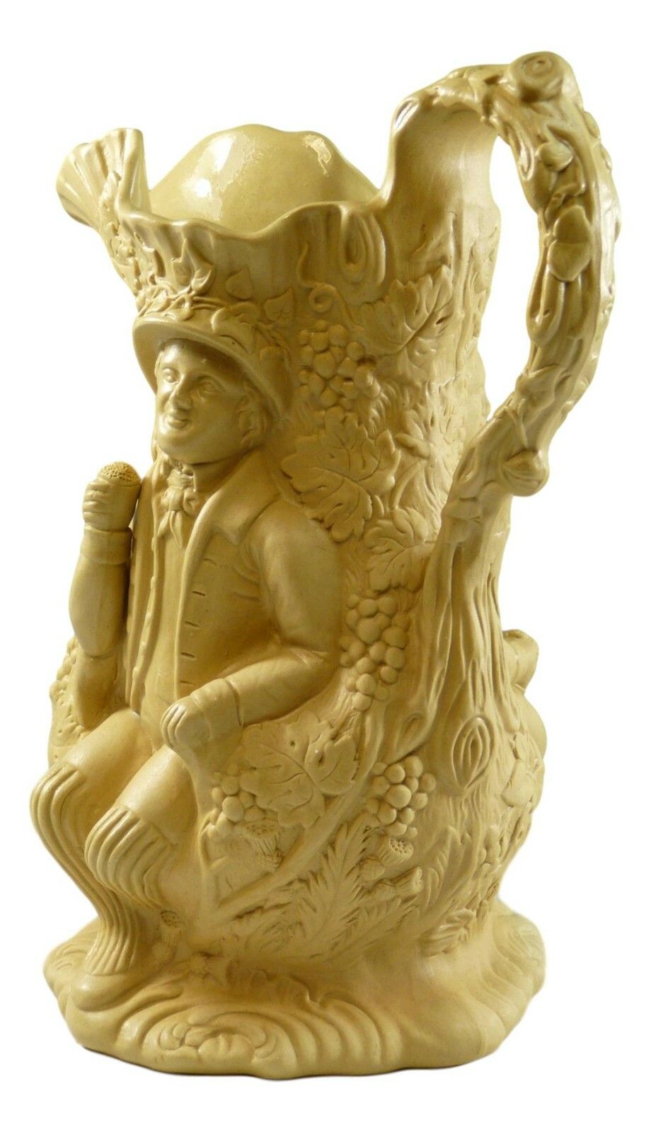 Early Antique Tam O'shanter Souter Johnnie Relief Moulded Jug Buff 8 7/8" 1830's photo furniture