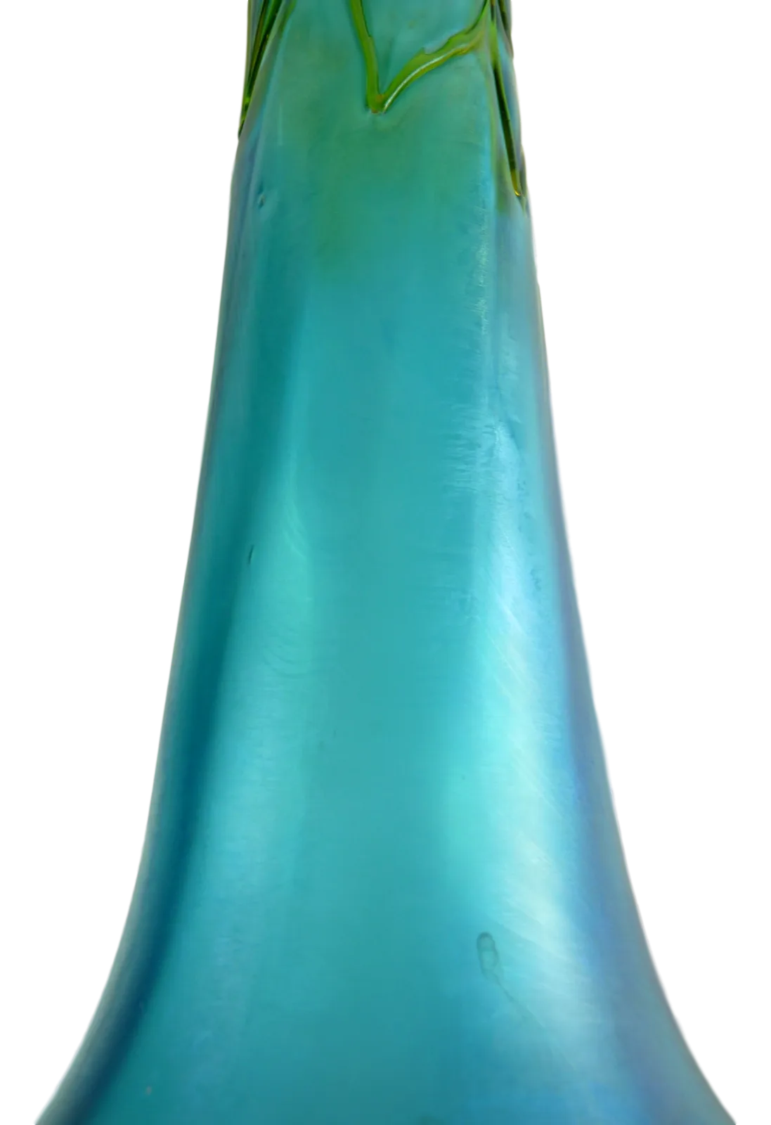 Pallme Konig Rare Pair Of Art Nouveau Iridescent Blue & Green Glass Vase photo for sale