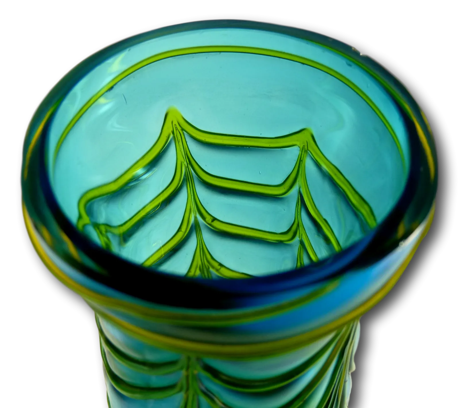 Pallme Konig Rare Pair Of Art Nouveau Iridescent Blue & Green Glass Vase photo buy