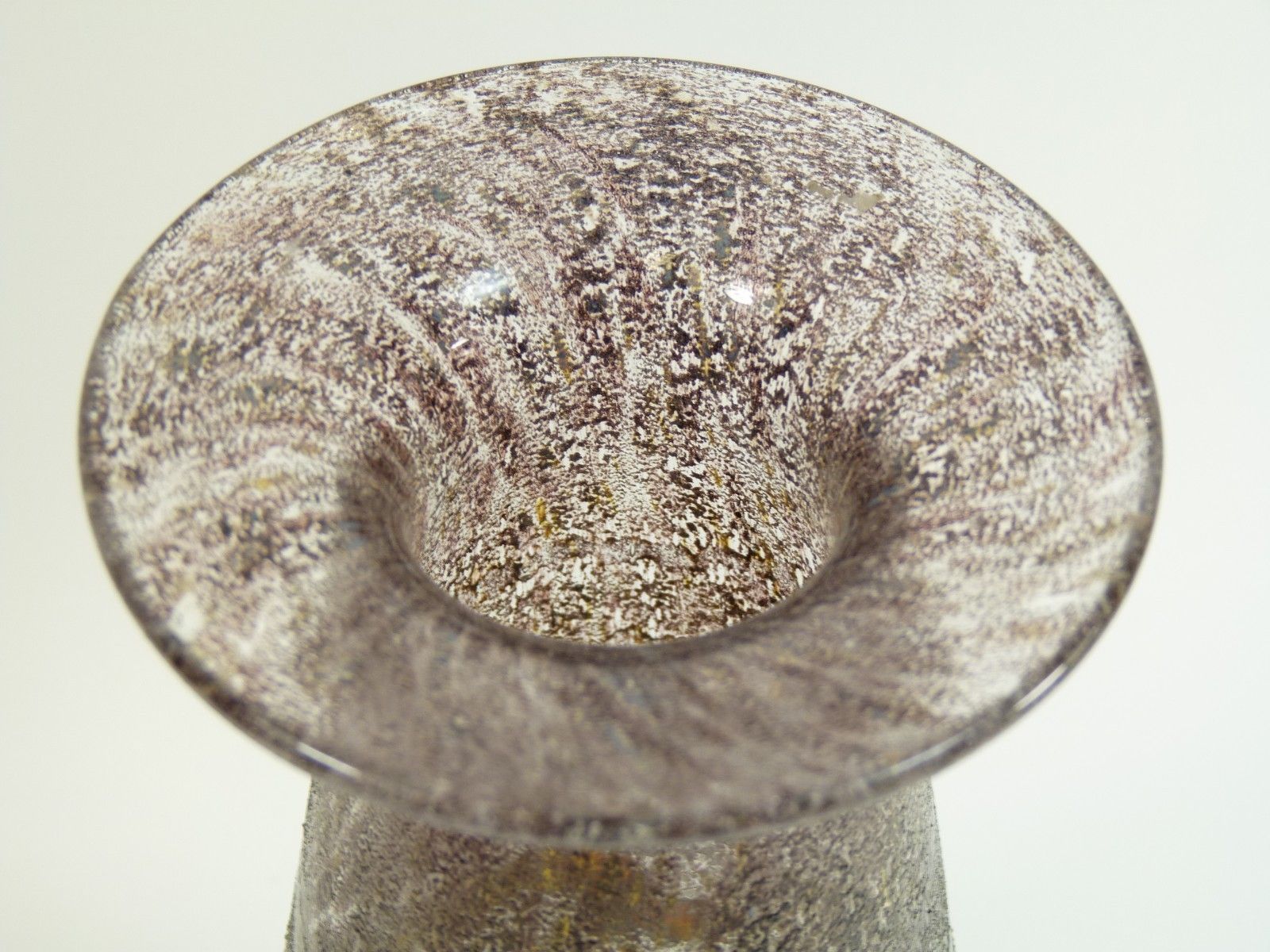 Milan Vobruba Glass Gusum Sweden Rare Surface Decorated (Aleppo) Vase photo Home Decor