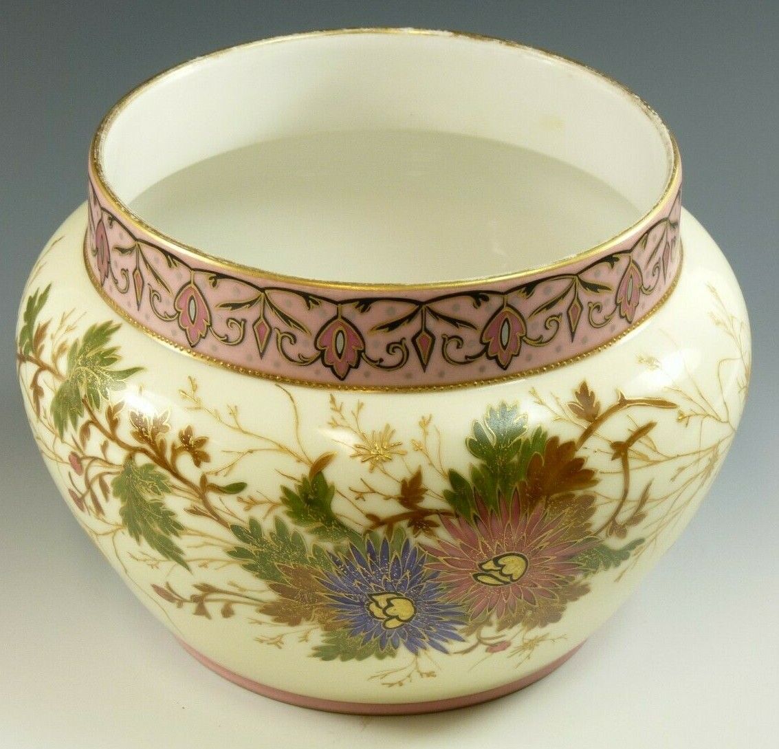 Harrach Glass Art Nouveau Painted Enamelled And Gilded photo for sale