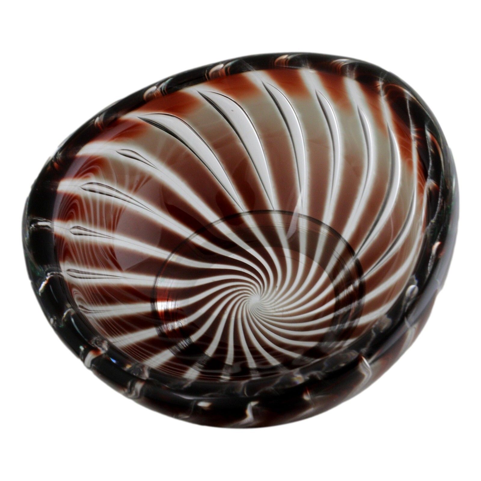 Orrefors Glass Sweden Edvin Ohrstrom  Ariel Glass Bowl 1711e 1952