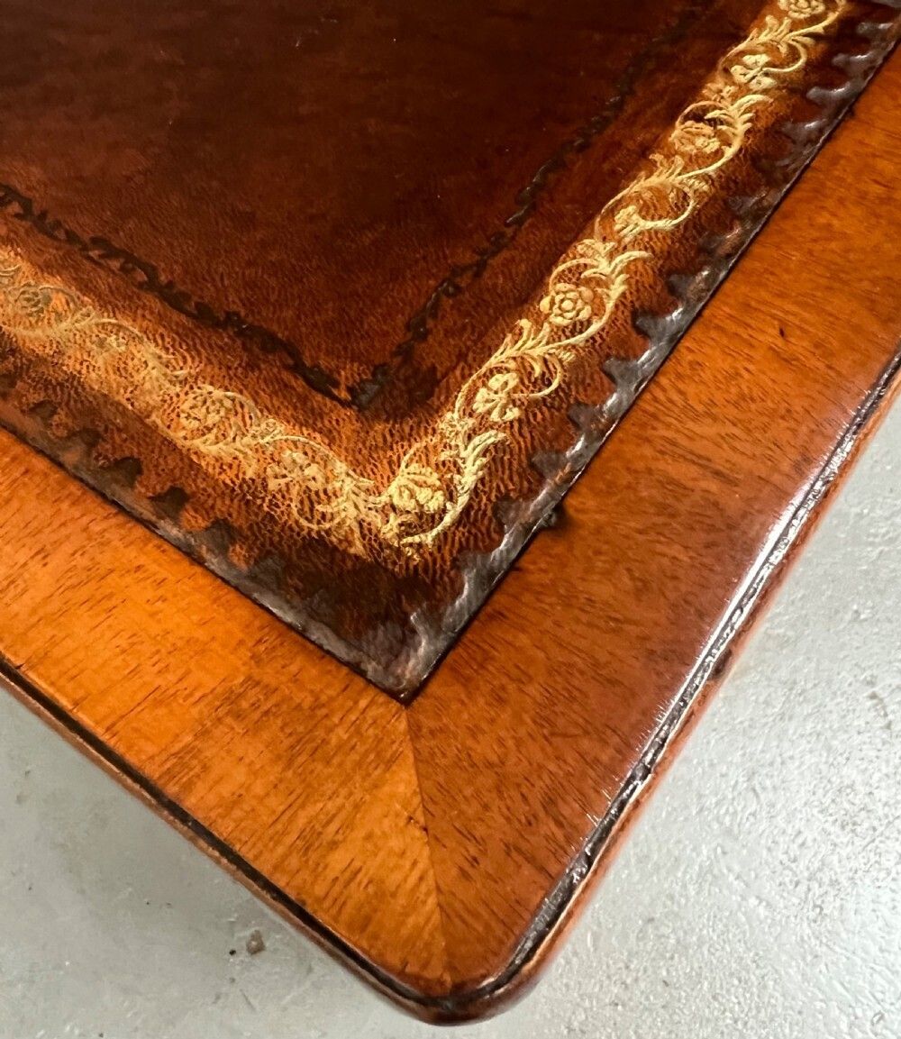 George III Mahogany 18 Drawer Partner's Desk photo 2585.0