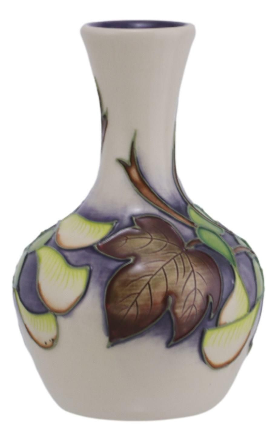 Moorcroft Pottery Sycamore Vase 4" (10.25cm) 2012 Collectors Club photo Home Decor