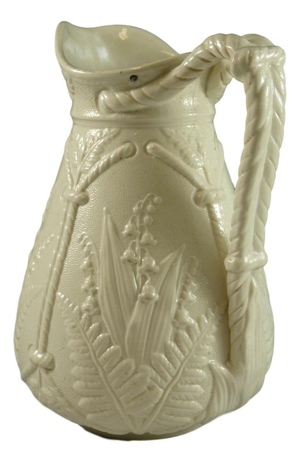 J Edwards And Son Dale Hall Lily Of The Valley Relief Moulded Jug 9" 1860's photo furniture