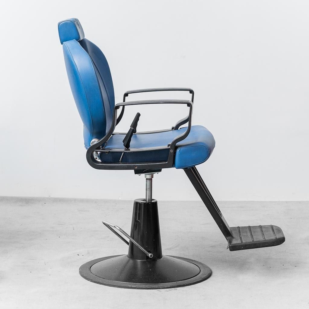 Pair Of Reclining Barber Chairs In Eco Leather 80s Vintage Modern Antiques photo for sale